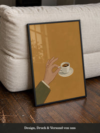 Espresso Hand minimalistisch