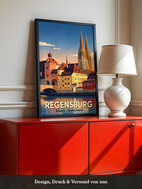 Regensburg Altstadt Illustration