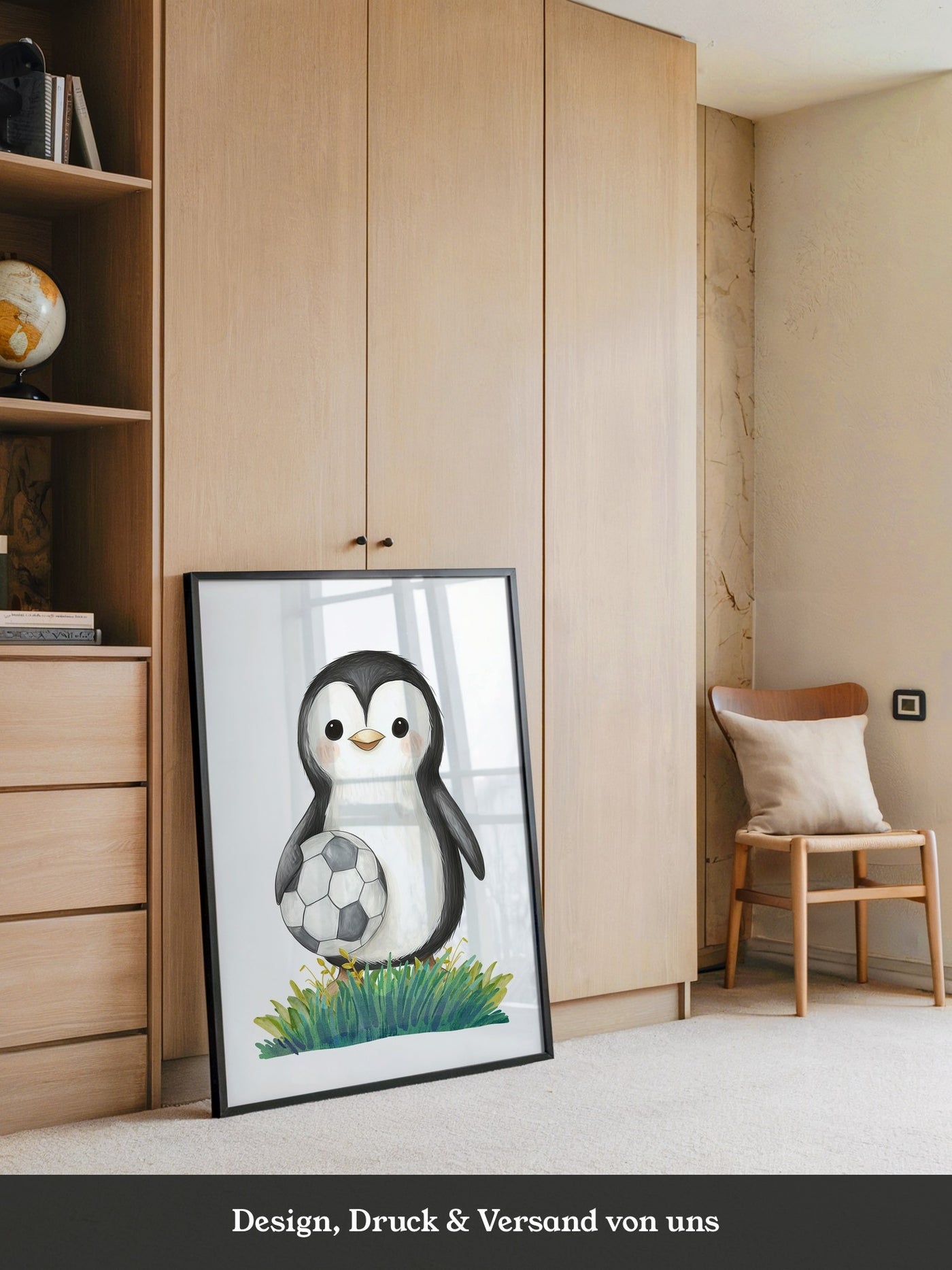 Pinguin Fußball Illustration