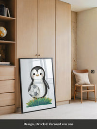 Pinguin Fußball Illustration