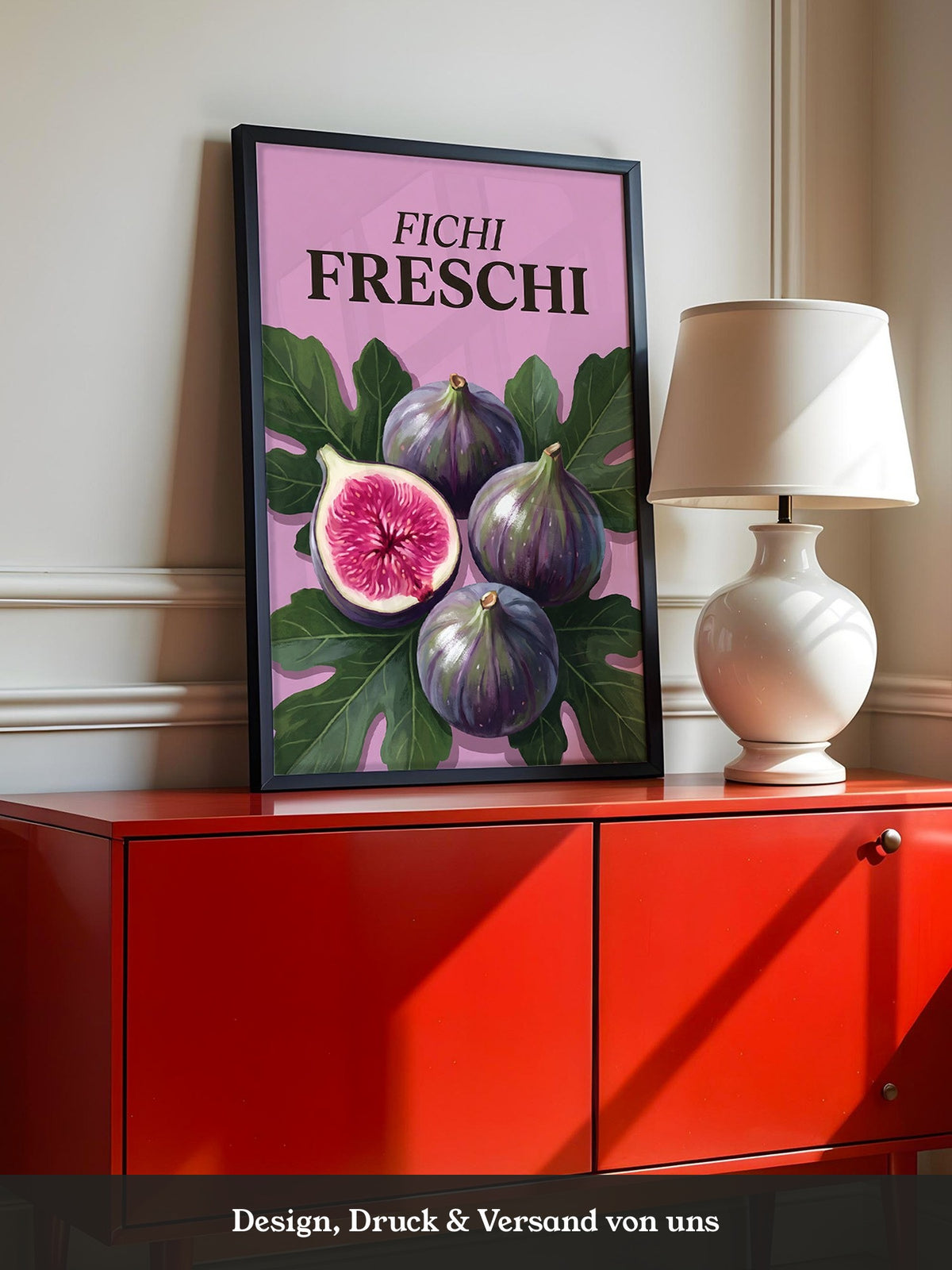 Frische Feigen auf Rosa