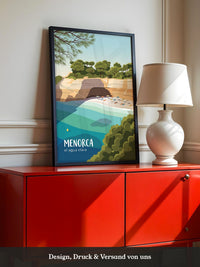 Menorca Strandbucht Illustration