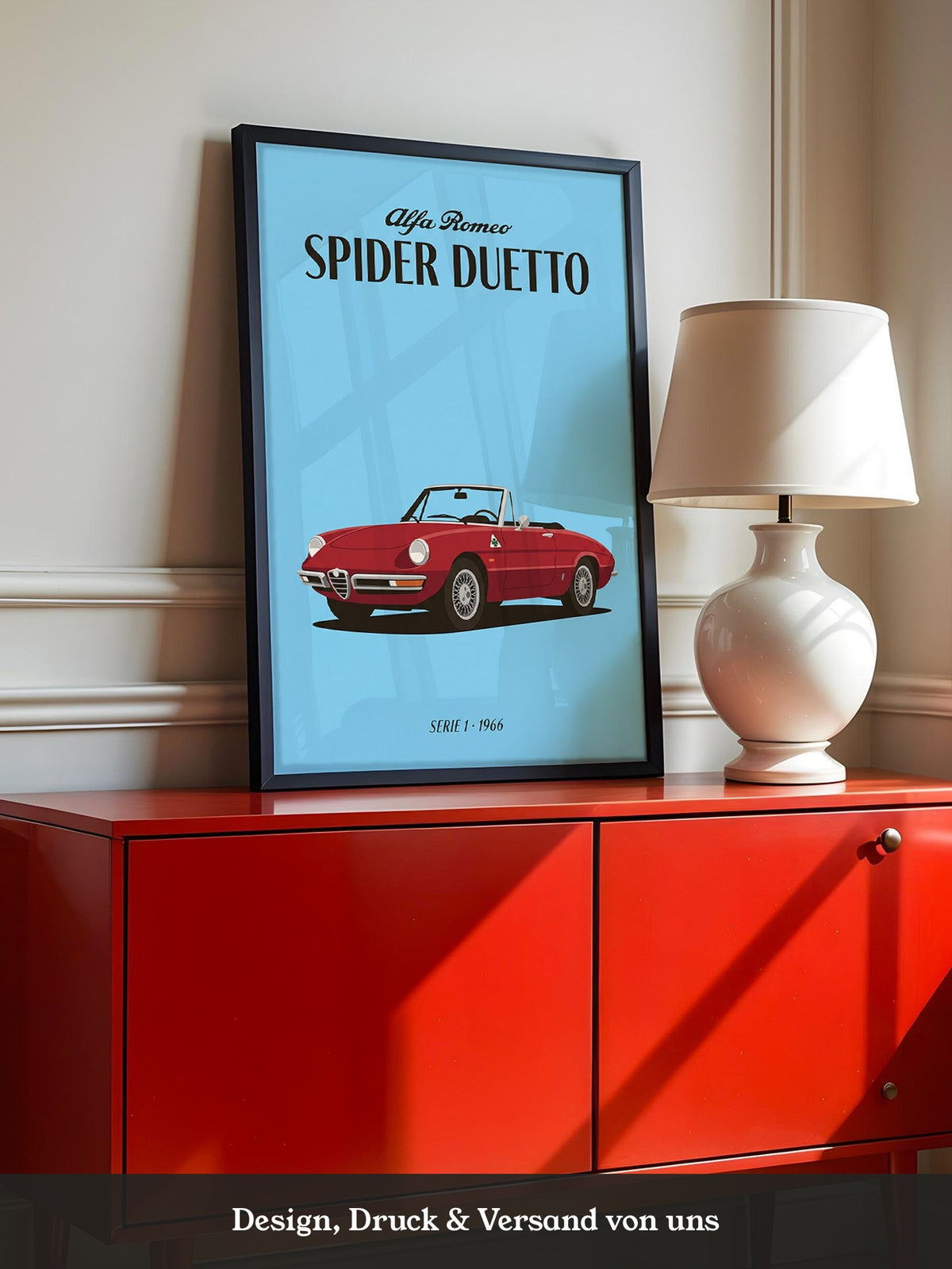 Klassischer Cabrio Rot Retro-Stil