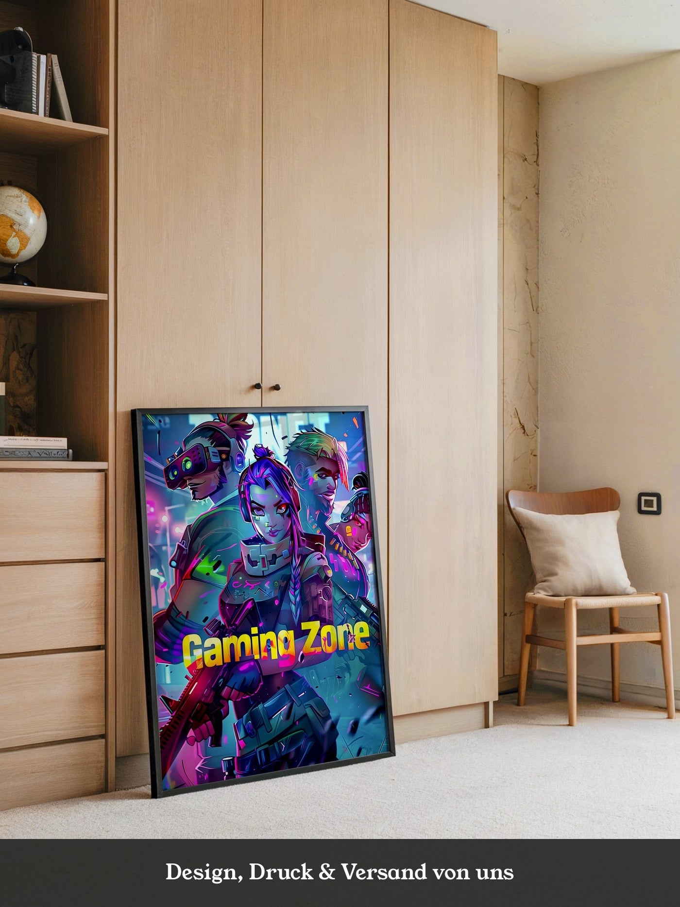 Futuristische Gamer Neonfarben