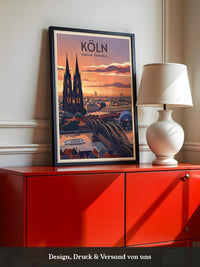 Kölner Dom Sonnenuntergang Retro