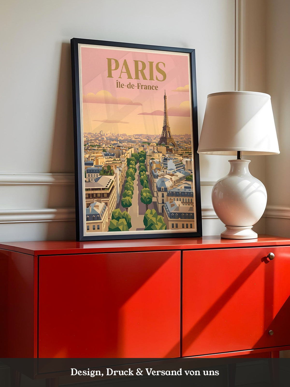 Paris Skyline Pastellfarben