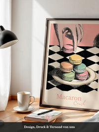 Pastell Macarons Schachbrett Stil