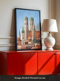 München Skyline Pastellfarben
