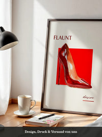Roter High Heel Aquarellstil