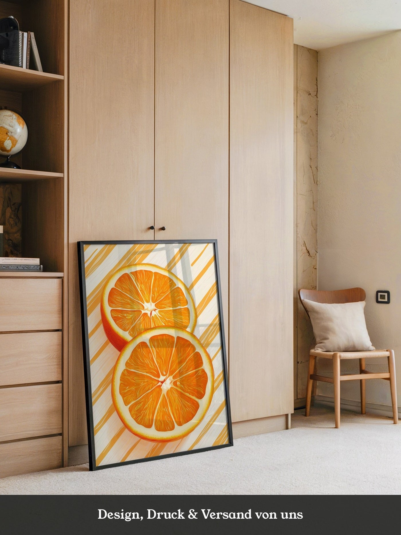 Orangen Scheiben grafisch