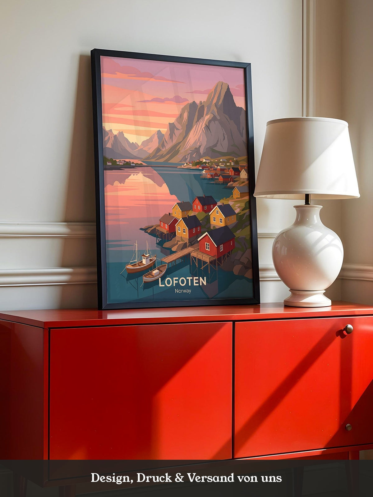 Lofoten Landschaft Pastellfarben