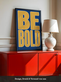 Goldene Schrift Blau