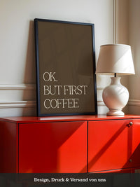 Kaffee Zitat minimalistisch braun