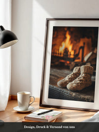 Wollsocken Kaminfeuer Gemütlichkeit