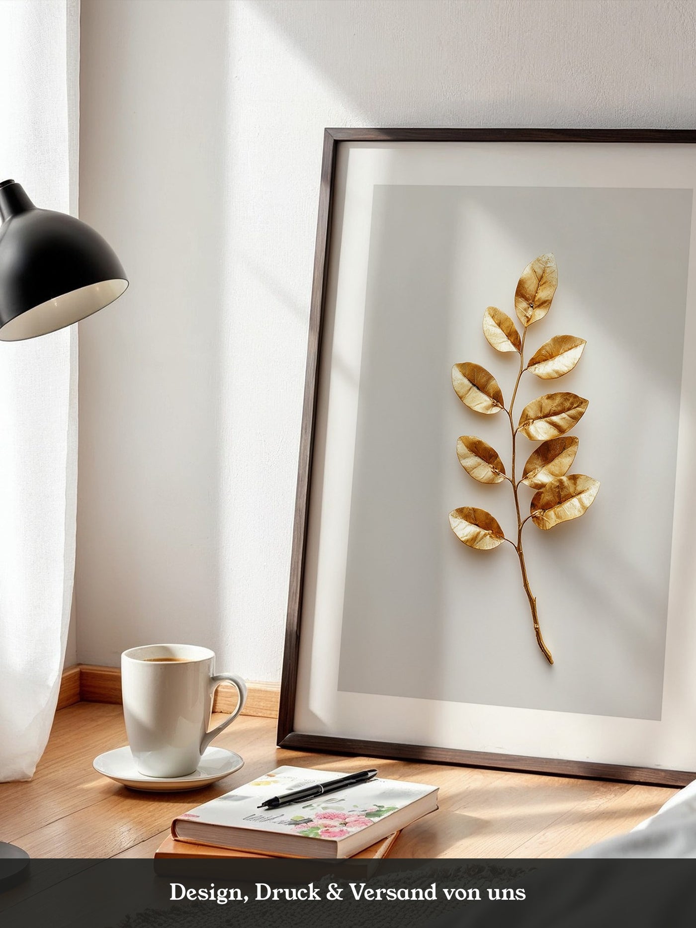 Goldene Blätter Minimalistisch