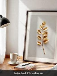 Goldene Blätter Minimalistisch