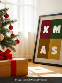 XMAS Buchstaben Retrofarben