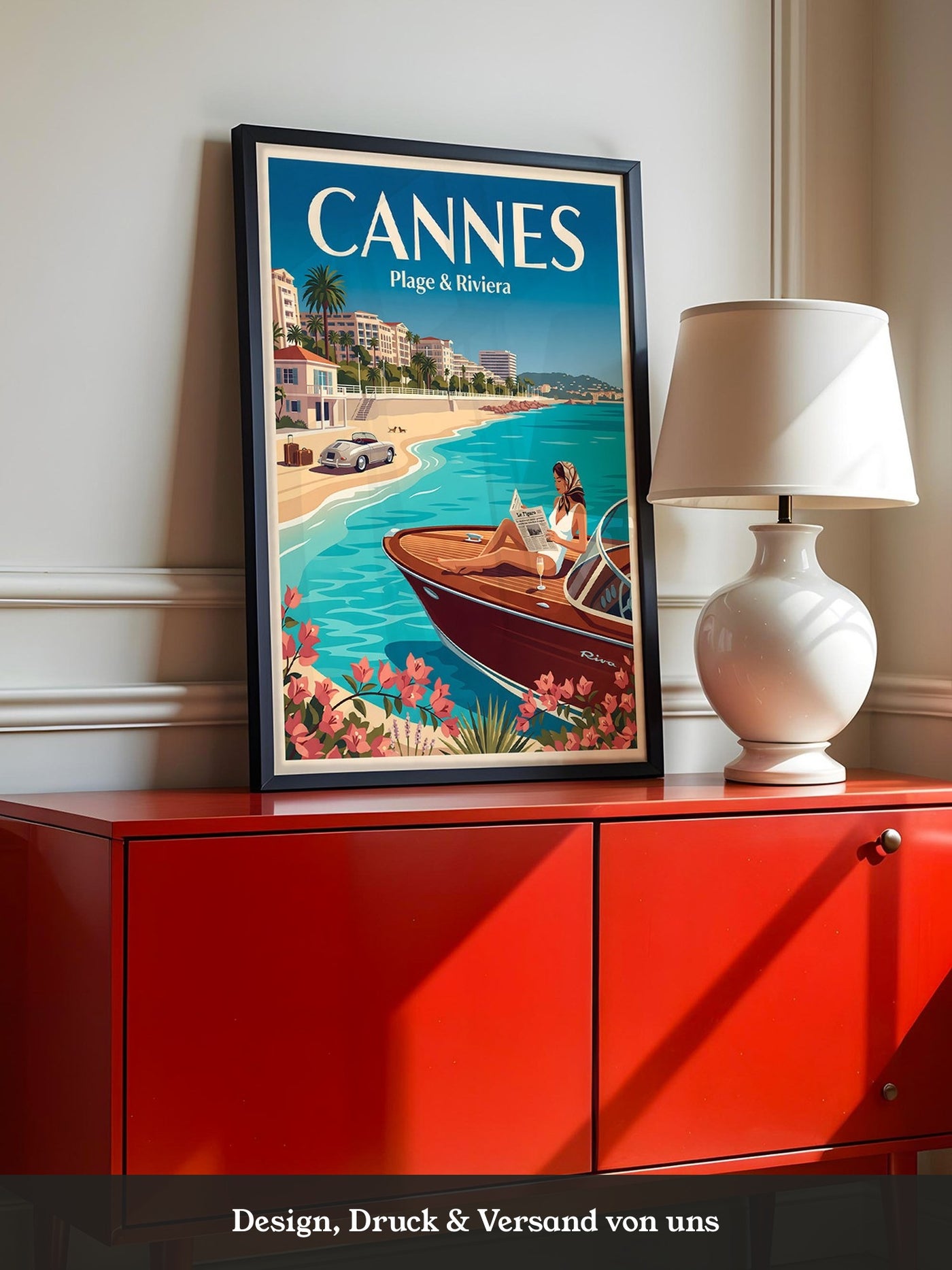Cannes Boot Retro Küstenstil