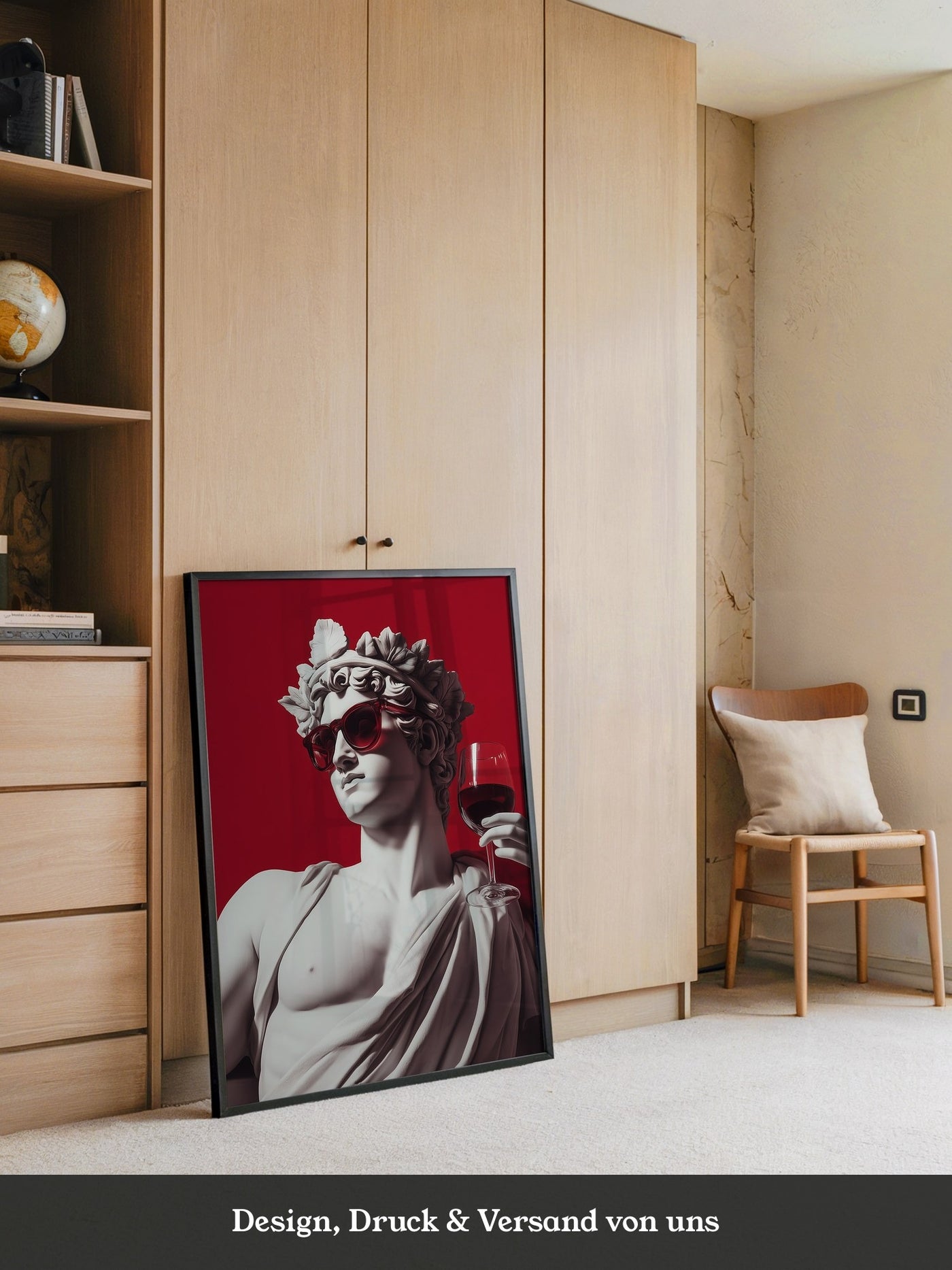 Skulptur Sonnenbrille Rot