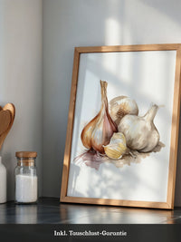 Zwiebeln und Knoblauch Aquarell