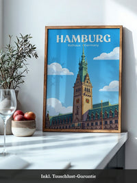 Hamburg Rathaus Turm Vintage