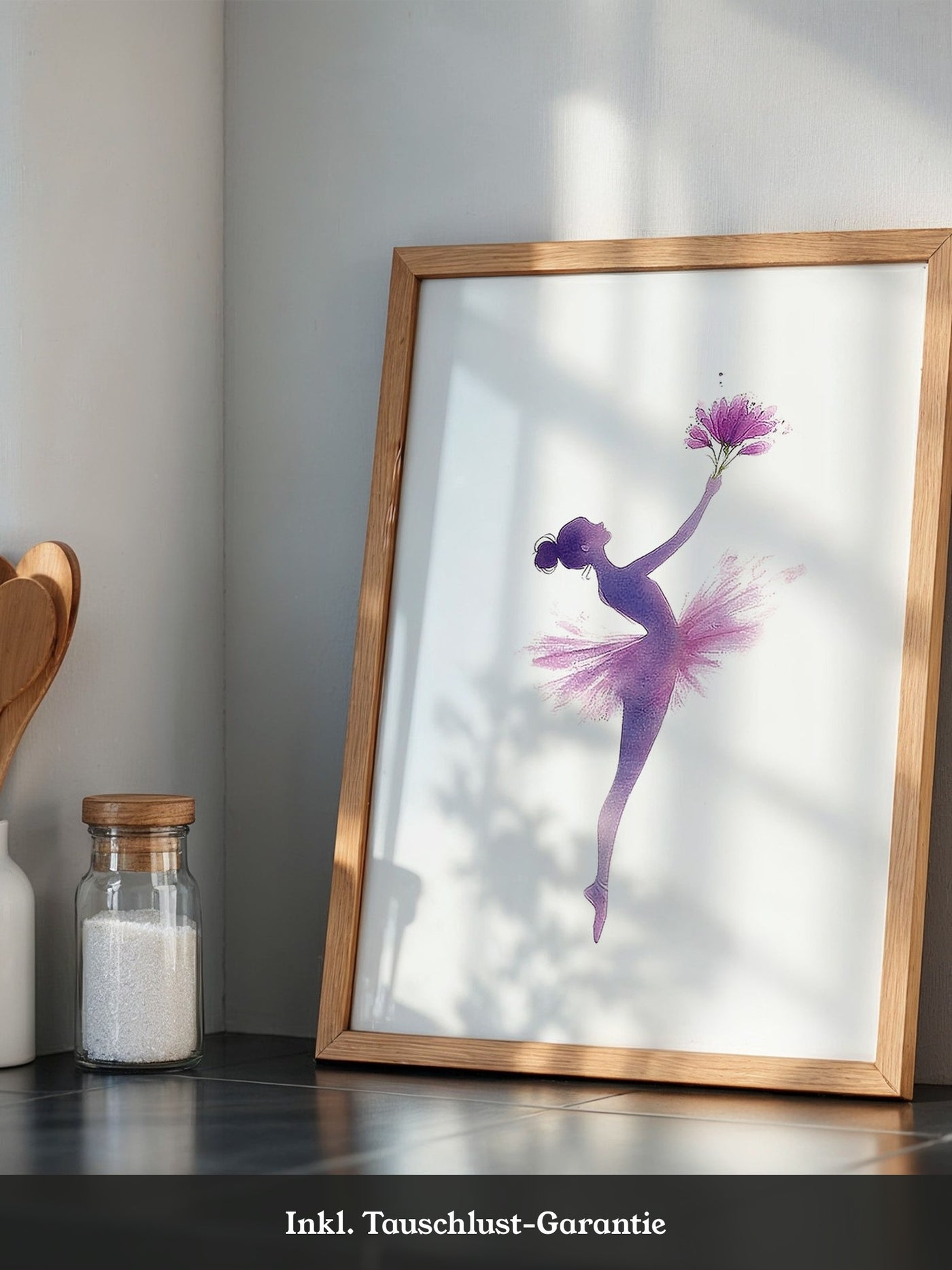 Ballerina Aquarell Blütenmagie