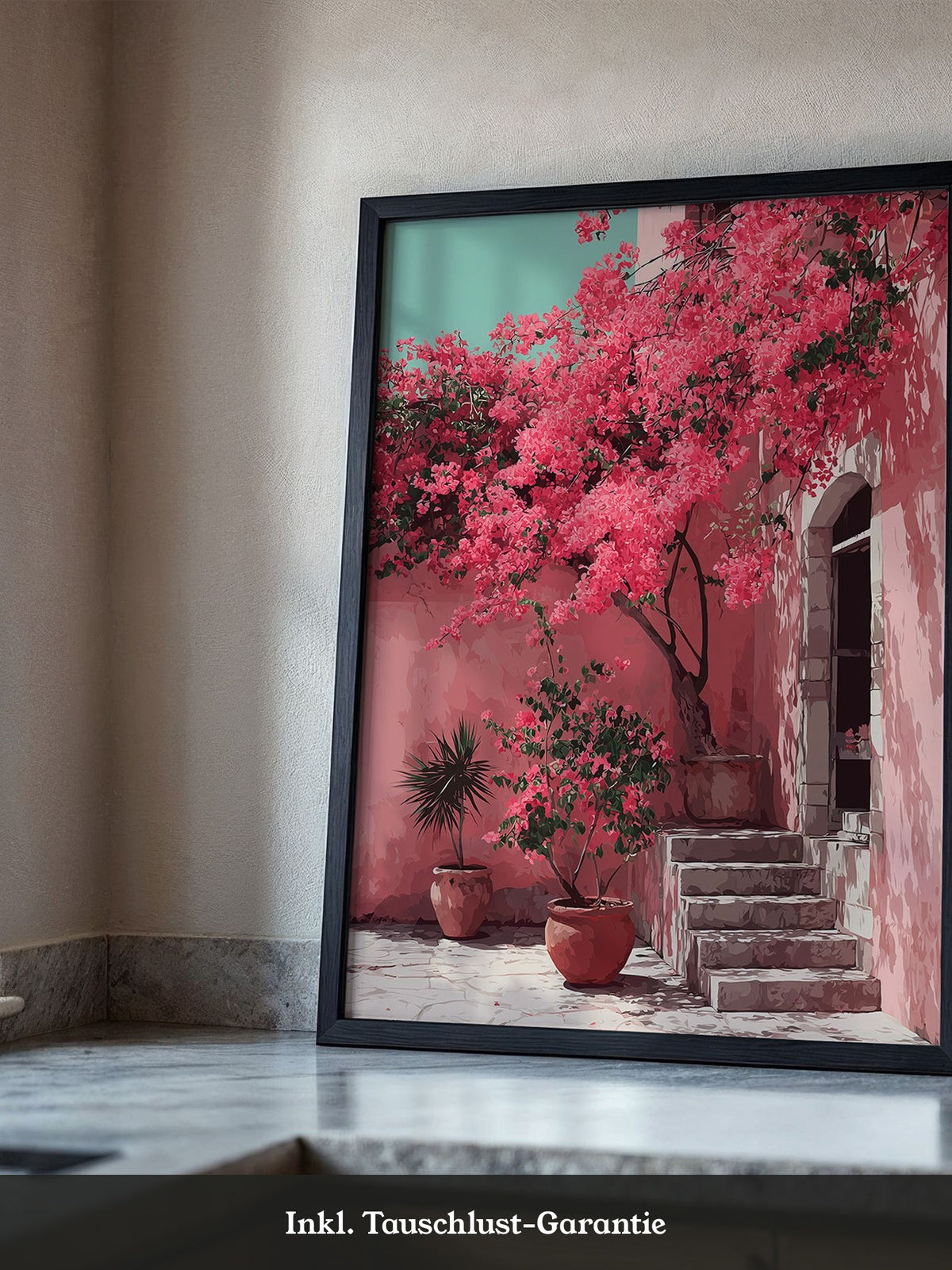 Bougainvillea Rosa Wanddetails