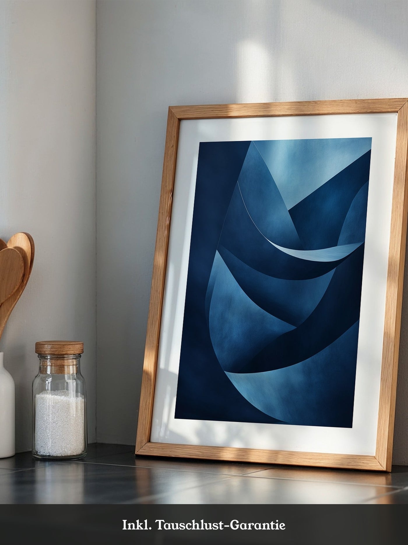 Abstrakte Kurven Blau