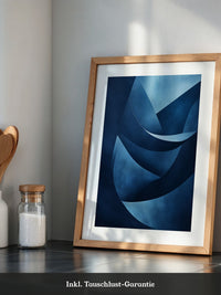 Abstrakte Kurven Blau