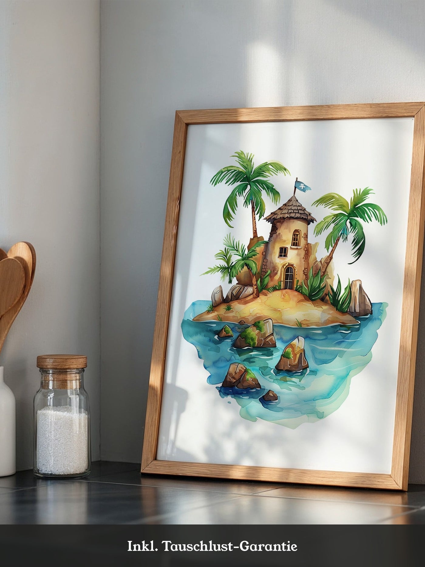 Pirateninsel Aquarell