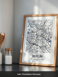 Berlin Stadtplan Schwarz Weiß