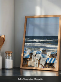 Strandkörbe Meer Blau Weiß