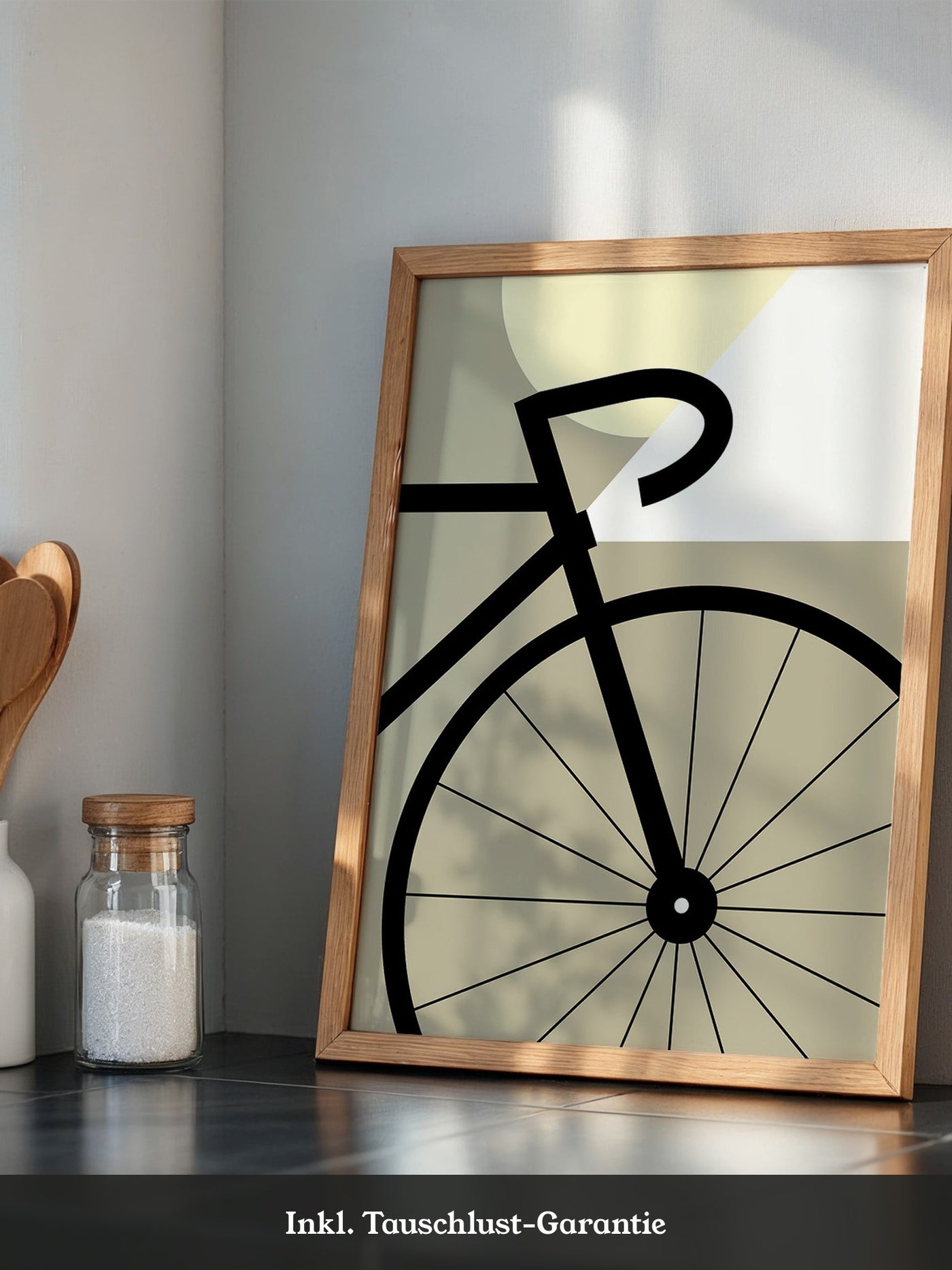 Fahrradrad Grafik minimalistisch