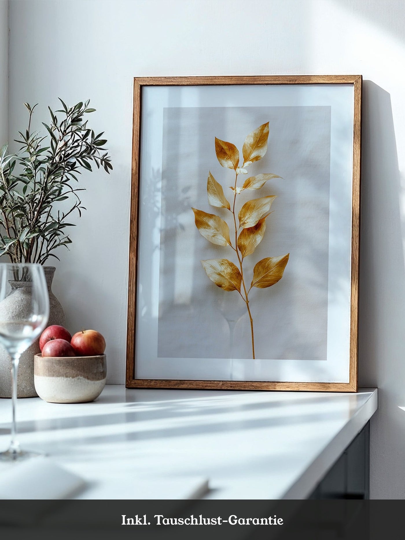 Goldene Blätter Minimalistisch
