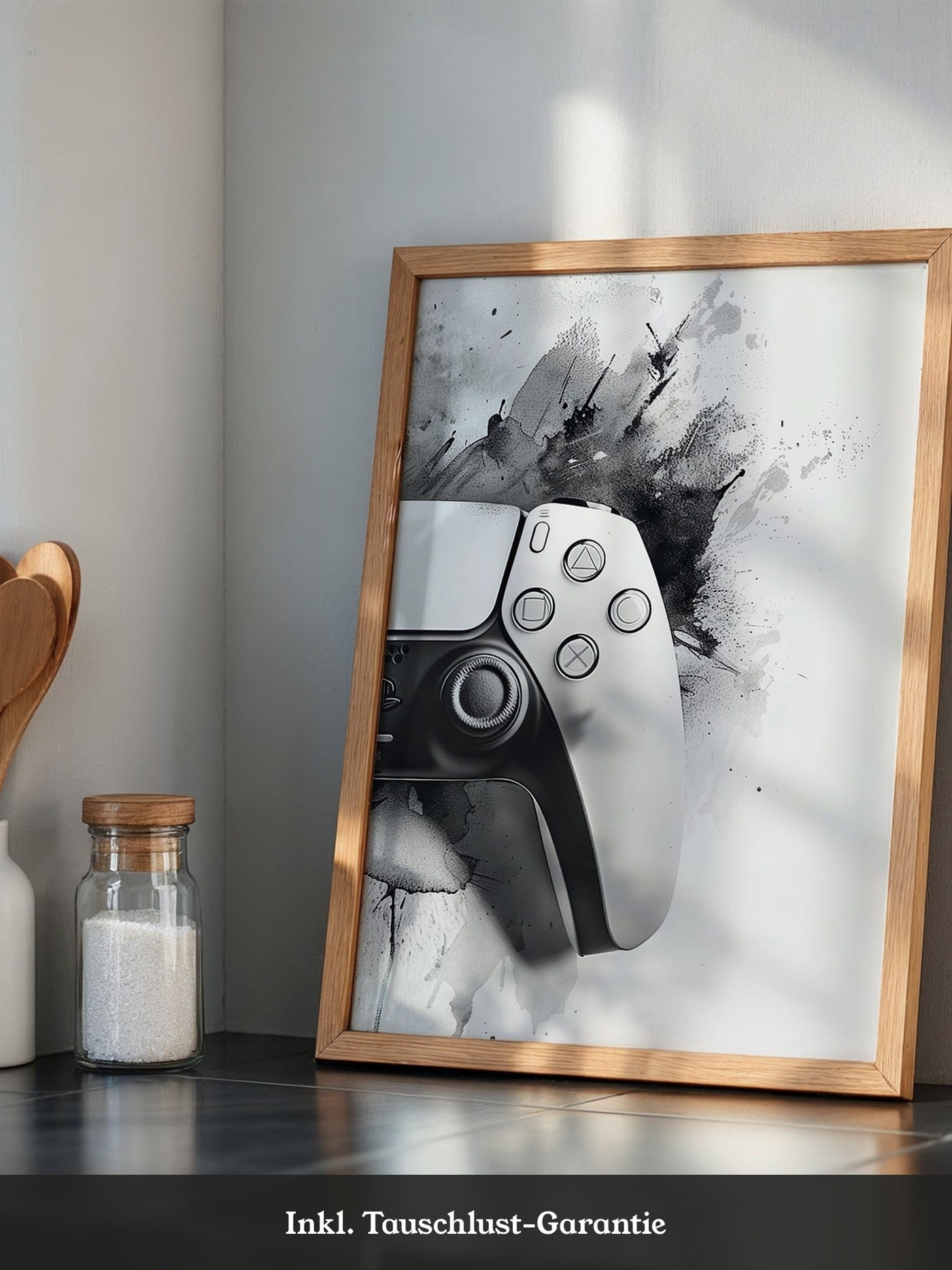 Spielcontroller Tinte Schwarzweiß