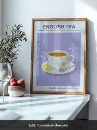 Englischer Tee lila Glanz