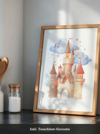 Zauberburg Aquarell Wolken