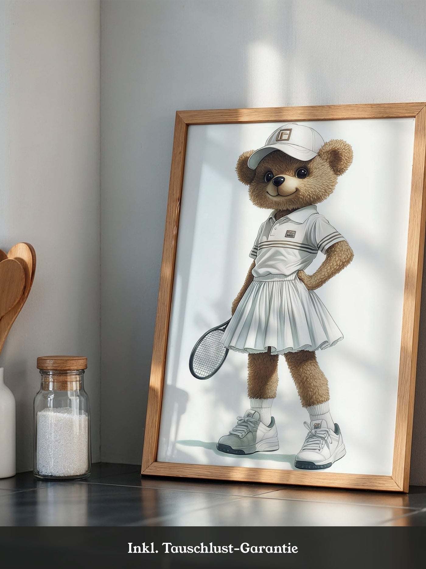 Teddybär Tennis Look Vintage