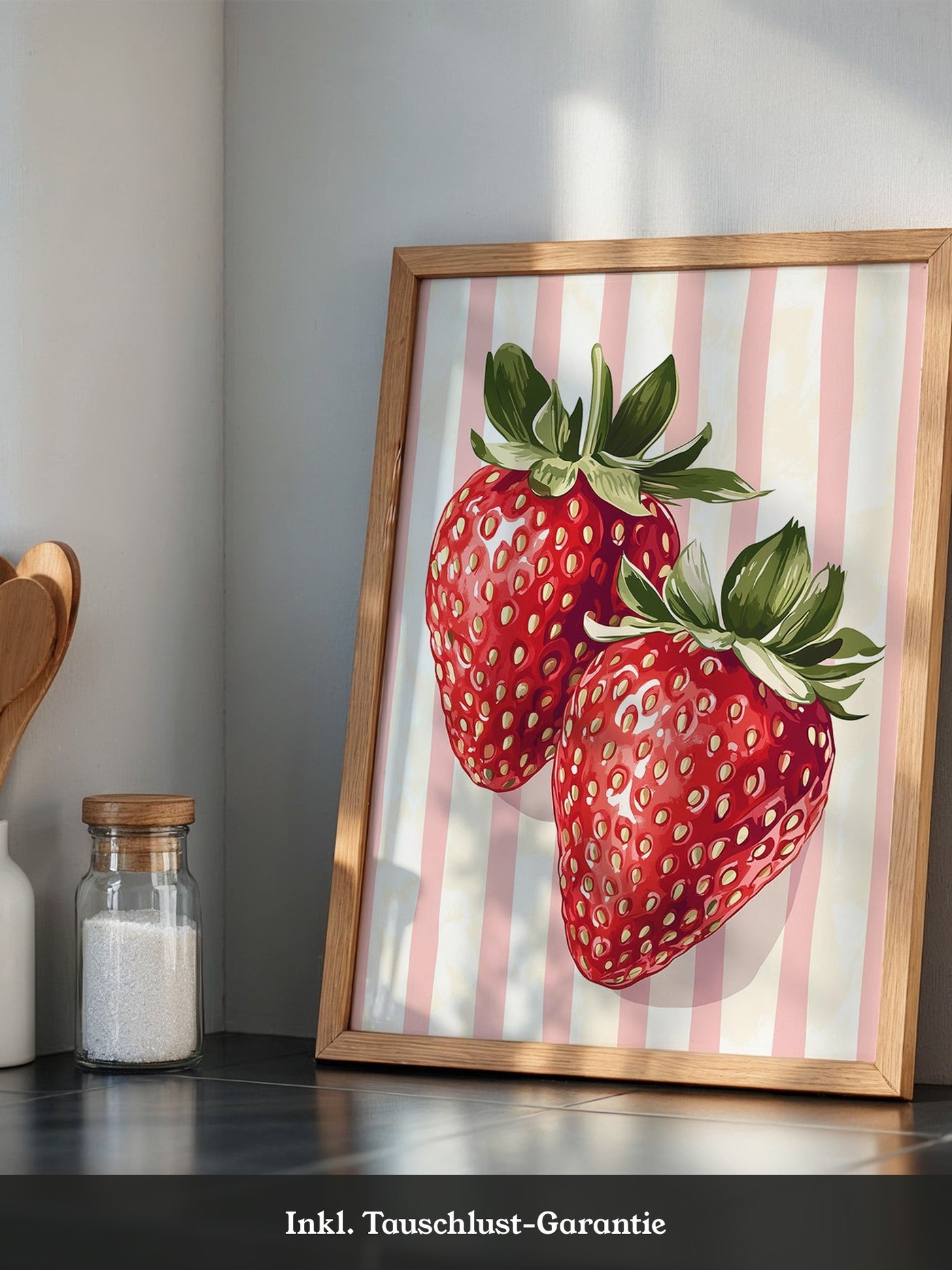 Erdbeeren gestreift Vintage