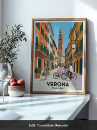 Verona Stadtansicht Retro Fahrräder