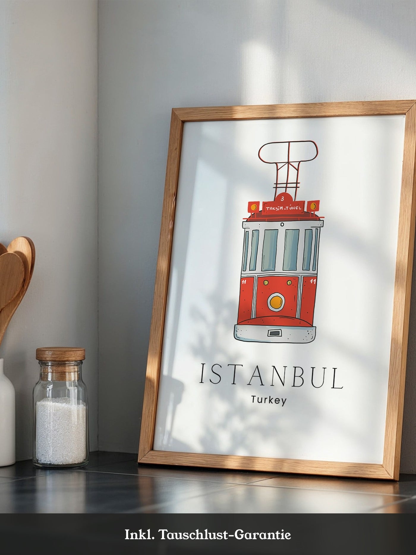 Istanbul Straßenbahn Illustration