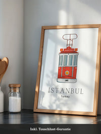 Istanbul Straßenbahn Illustration