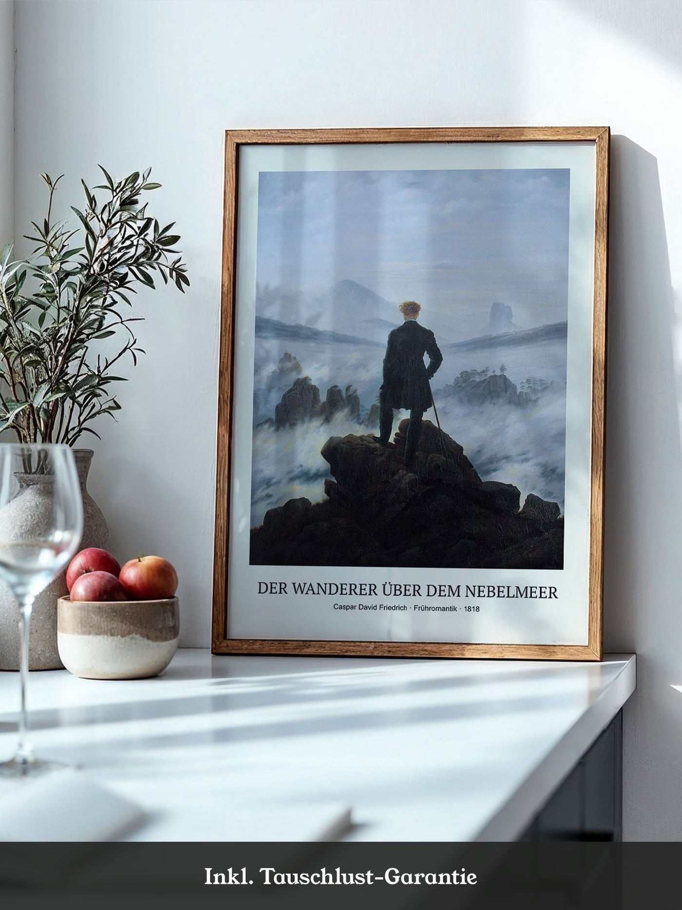 Wanderer Nebelmeer Romantische Landschaft