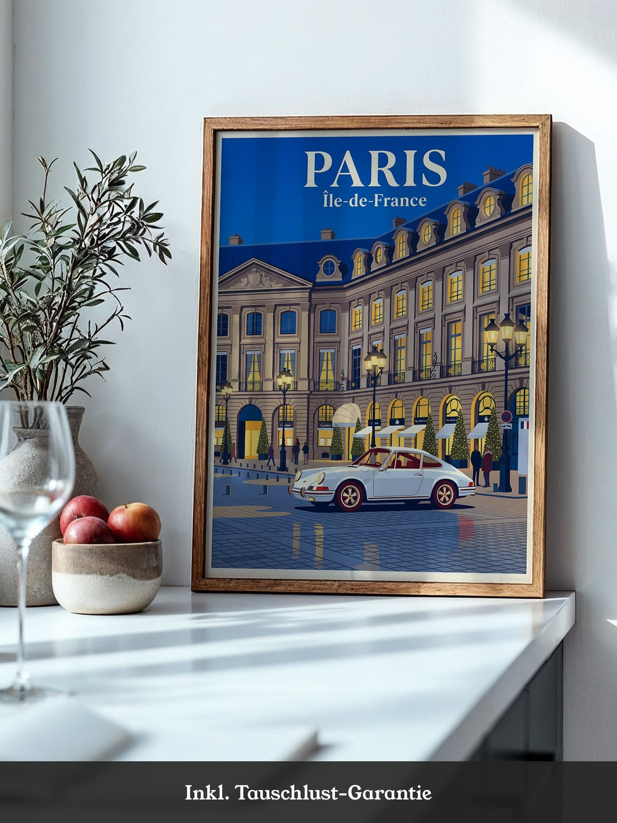 Porsche Paris Retro Abendszene
