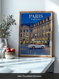 Porsche Paris Retro Abendszene