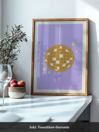 Discokugel Lila Poster