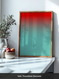 Farbverlauf Rot-Türkis Pastell