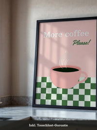 Kaffeetasse Rosa Schachbrett