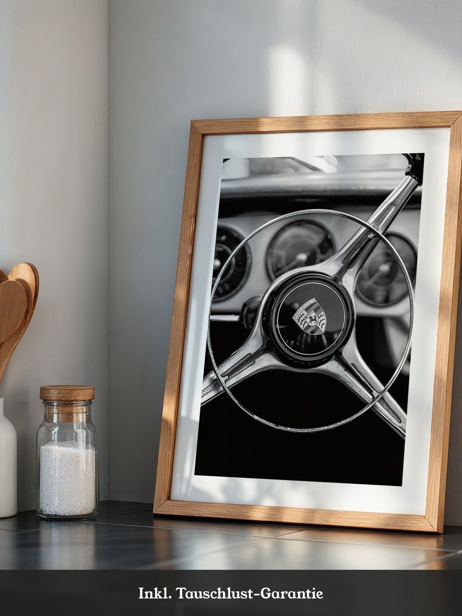 Porsche Lenkrad Retro S/W