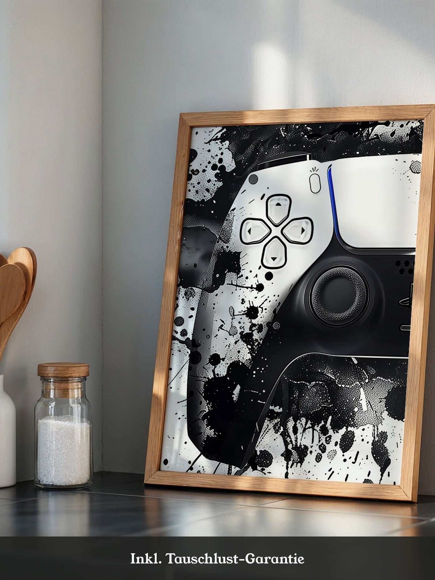 Controller Schwarz-Weiß-Spritzer